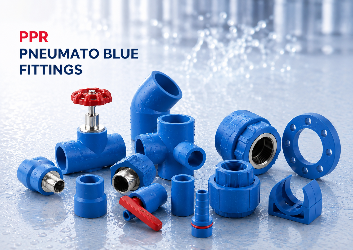 SHK Pneumato Blue Fittings
